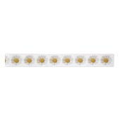 White Daisies Satin Ribbon Lint (Voorkant)
