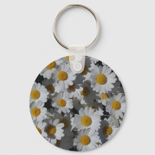 White Daisies Sleutelhanger