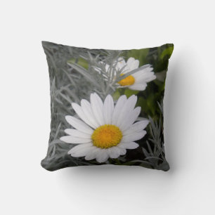 White Daisies (w/Gold) Sierkussen 2-zijdig