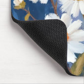 White Daisies Watercolor Flowers Painted Muismat (Hoek)