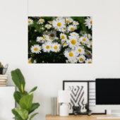 White Daisies Waterverf Poster (Thuiskantoor)