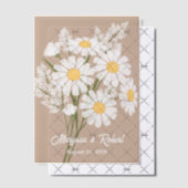 White Daisies Wedding Jubileum Beige Insert Vellum Uitnodigingen (Offset (Uitnodiging))