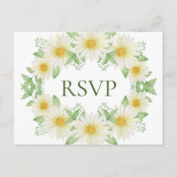 White Daisies Wreater Waterverf Yellow Budget RSVP