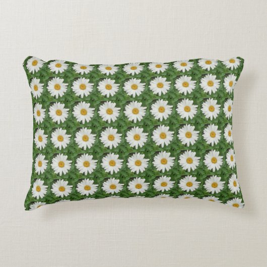 White Daisy Accent Kussen (Voorkant)