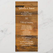 White Daisy and Hoefijzer Western Wedding Programm Programma (Achterkant)