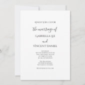 White Daisy and Pearls Wedding Kaart (Achterkant)