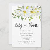 White Daisy | Baby shower zomerbloeding Kaart (Voorkant)