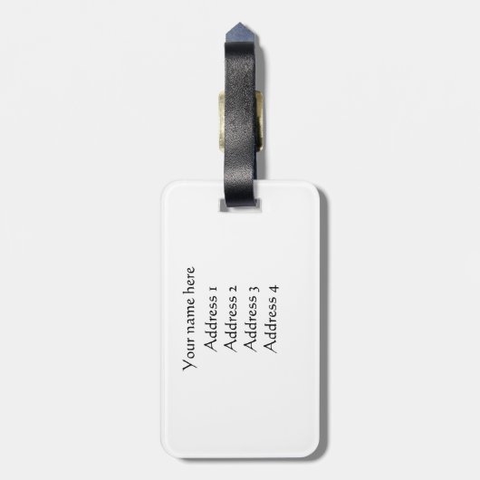 White Daisy Bagagelabel (Achterkant verticaal)