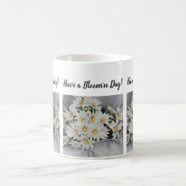 White Daisy Bouquet Waterverf Flowers Koffiemok