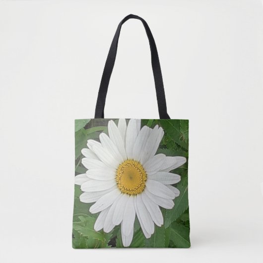 White Daisy Canvas tas (Voorkant)