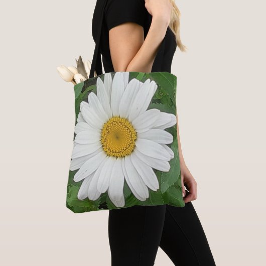 White Daisy Canvas tas (Dichtbij)