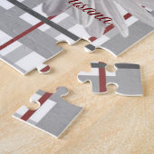 White Daisy Decorative Jigzaag Puzzle Legpuzzel (Zijkant)