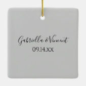 White Daisy Elegance We zijn betrokken Keramisch Ornament (Achterkant)