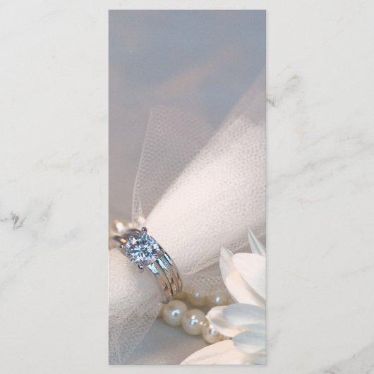 White Daisy Elegance Wedding Programme (Devant)