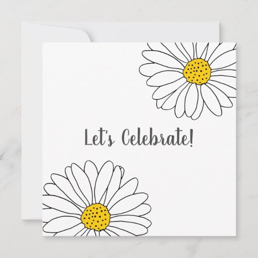 White Daisy en White Daisy Pattern Kaart (Voorkant)