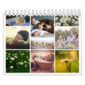 White daisy family photo for grandparents Calendar Kalender (Hoes)