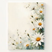 White Daisy Floral Spiral-bound Journal Botanical  (Dos)