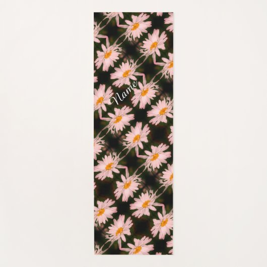 White Daisy Flower Abstract Pattern - Aangepast Yogamat (Voorkant)