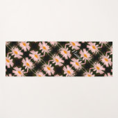 White Daisy Flower Abstract Pattern - Aangepast Yogamat (Voorkant (horizontaal))