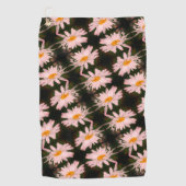 White Daisy Flower Abstract Pattern Golfhanddoek (Voorkant)