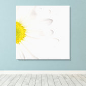 White Daisy Flower Background Gepersonaliseerd Dai Canvas Afdruk (Insitu (Houten vloer))