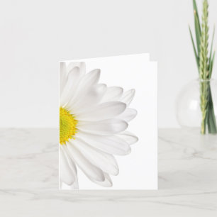 White Daisy Flower Background Gepersonaliseerd Dai Kaart
