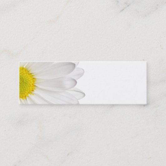 White Daisy Flower Background Gepersonaliseerd Dai Mini Visitekaartje (Voorkant)