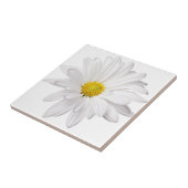 White Daisy Flower Background Gepersonaliseerd Dai Tegeltje (Zijkant)