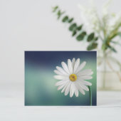 White Daisy Flower Briefkaart (Staand voorkant)