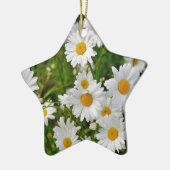 White Daisy Flower Keramisch Ornament (Links)