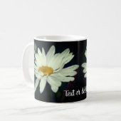 White Daisy Flower Personalized Koffiemok (Voorkant links)