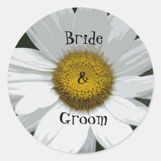 White Daisy Flower Wedding Envelope zegels (Voorkant)
