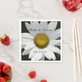 White Daisy Flower Wedding Servetten (Insitu)
