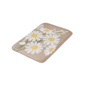 White Daisy Flowers Bouquet op Beige Badmat (Gekanteld)