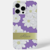 White Daisy Flowers Paars Floral Case-Mate iPhone Case (Achterkant)