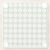 White Daisy Glass Onderzetter (Achterkant)
