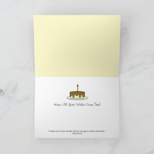 White Daisy Happy Birthday Scripting Kaart (Binnen)