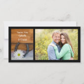 White Daisy Horseshoe Western Mariage Merci (Devant)