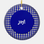 White Daisy Joy Circle Ornament (Achterkant)