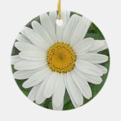 White Daisy Keramisch Ornament (Achterkant)