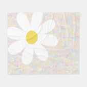 White Daisy met pastel stippen Fleece Deken (Voorkant (Horizontaal))