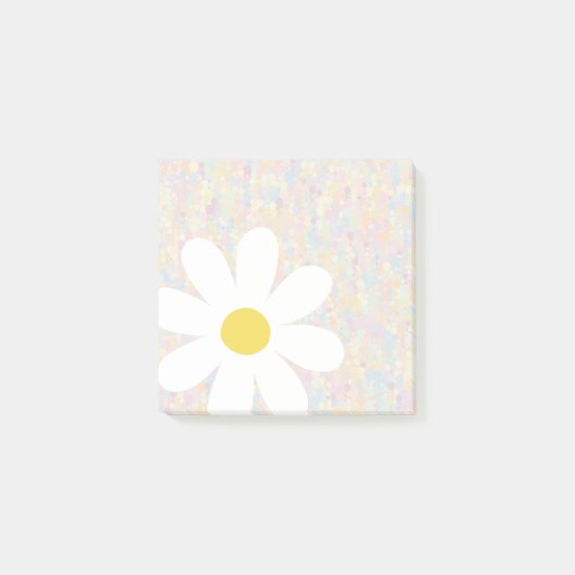 White Daisy met pastel stippen Post-it® Notes (Voorkant)