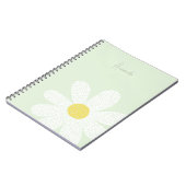 White Daisy met stippen Notitieboek (Linkerzijde)