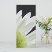 White Daisy on Black Wedding Program Programma (Staand voorkant)