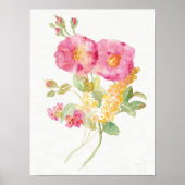 White Daisy on Blue Poster (Voorkant)