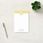 White Daisy on Golden Yellow Personalized Post-it® Notes (Kantoor)