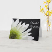 White Daisy over zwarte sympathie Kaart (Gele Bloem)