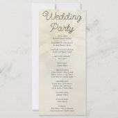 White Daisy Pale Yellow Wedding Programme (Dos)