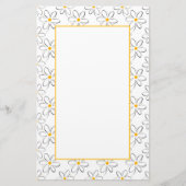 White Daisy Pattern Briefpapier (Voorkant)