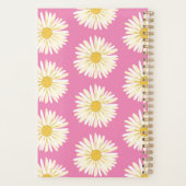 White Daisy Pattern Flowers Blooms Floral CUSTOM Planner (Achterkant)